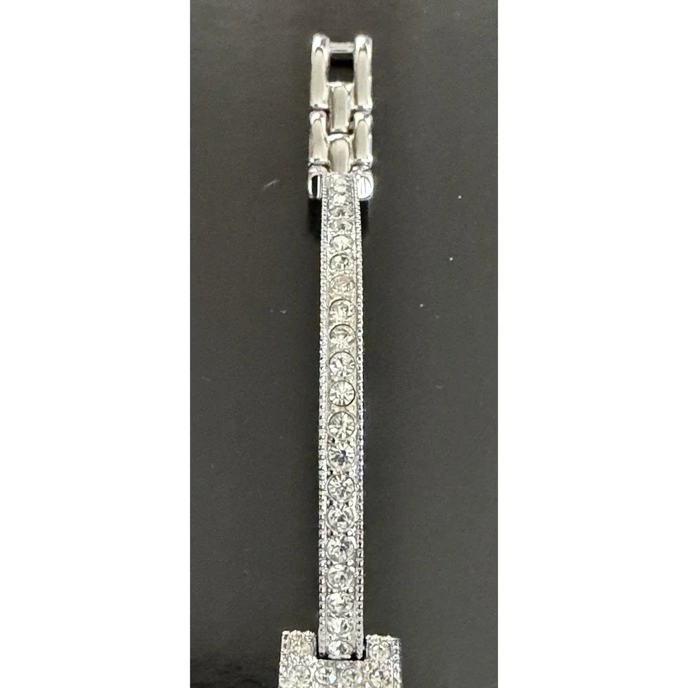 Vintage CAROLEE Swiss Quartz Rhinestone Pave Bracelet Watch